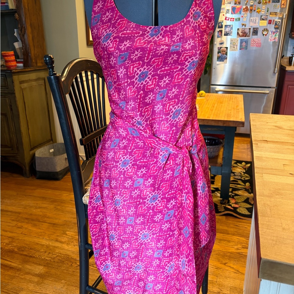 Ralph Lauren Pink Floral Midi Dress New With Tags